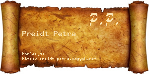 Preidt Petra névjegykártya